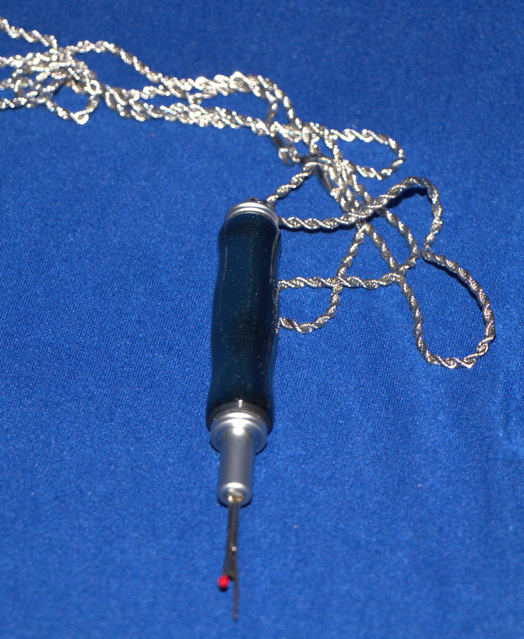 Blue Seam Ripper Necklace