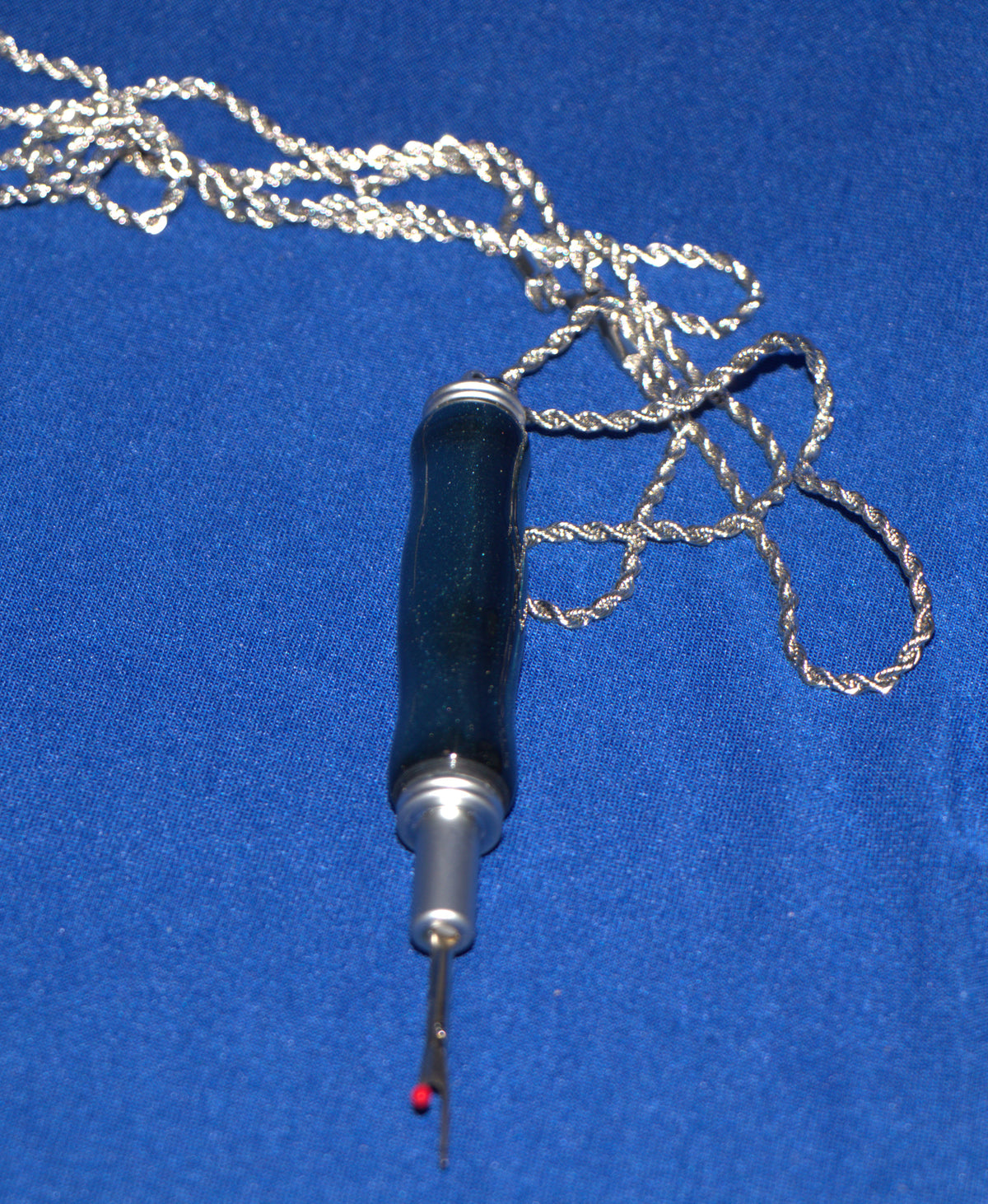 Blue Seam Ripper Necklace