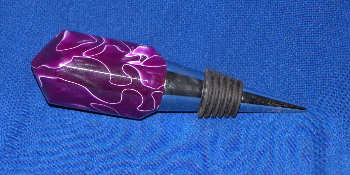 Bottle Stopper, Purple Swirl