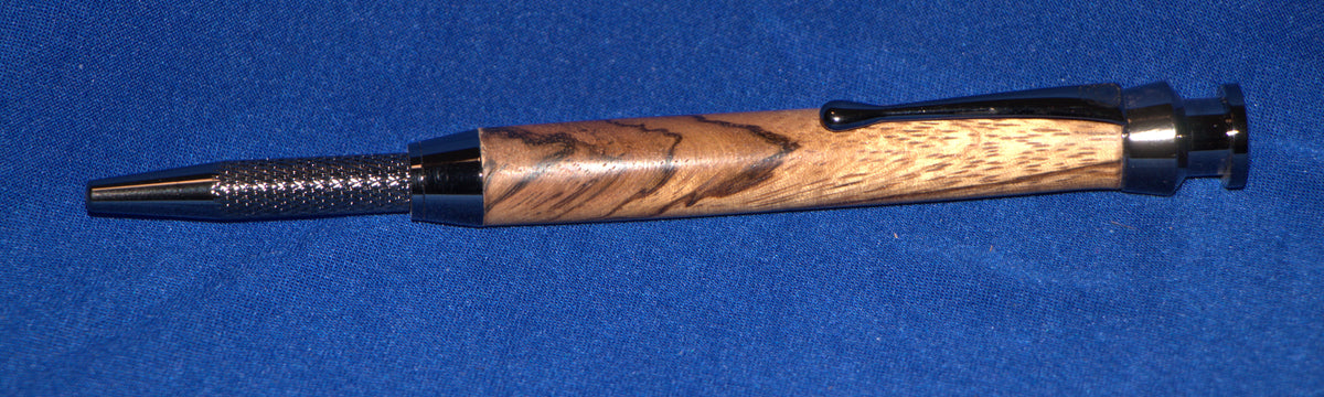 Spalted Maple Wooden pen with gun metal accents